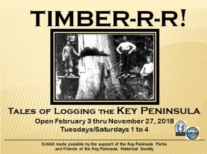 Key Peninsula Historical Society & Museum exhibit 2018 Timber-r-r! Logging the Key Peninsula