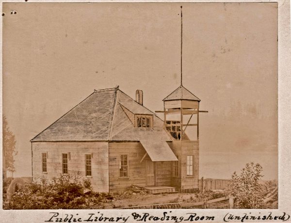 1893 Vaughn Library Hall under construction